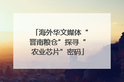 海外华文媒体“晋南粮仓”探寻“农业芯片”密码